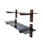 Hanah Home Estantería de pared R202, Nogal y Fume